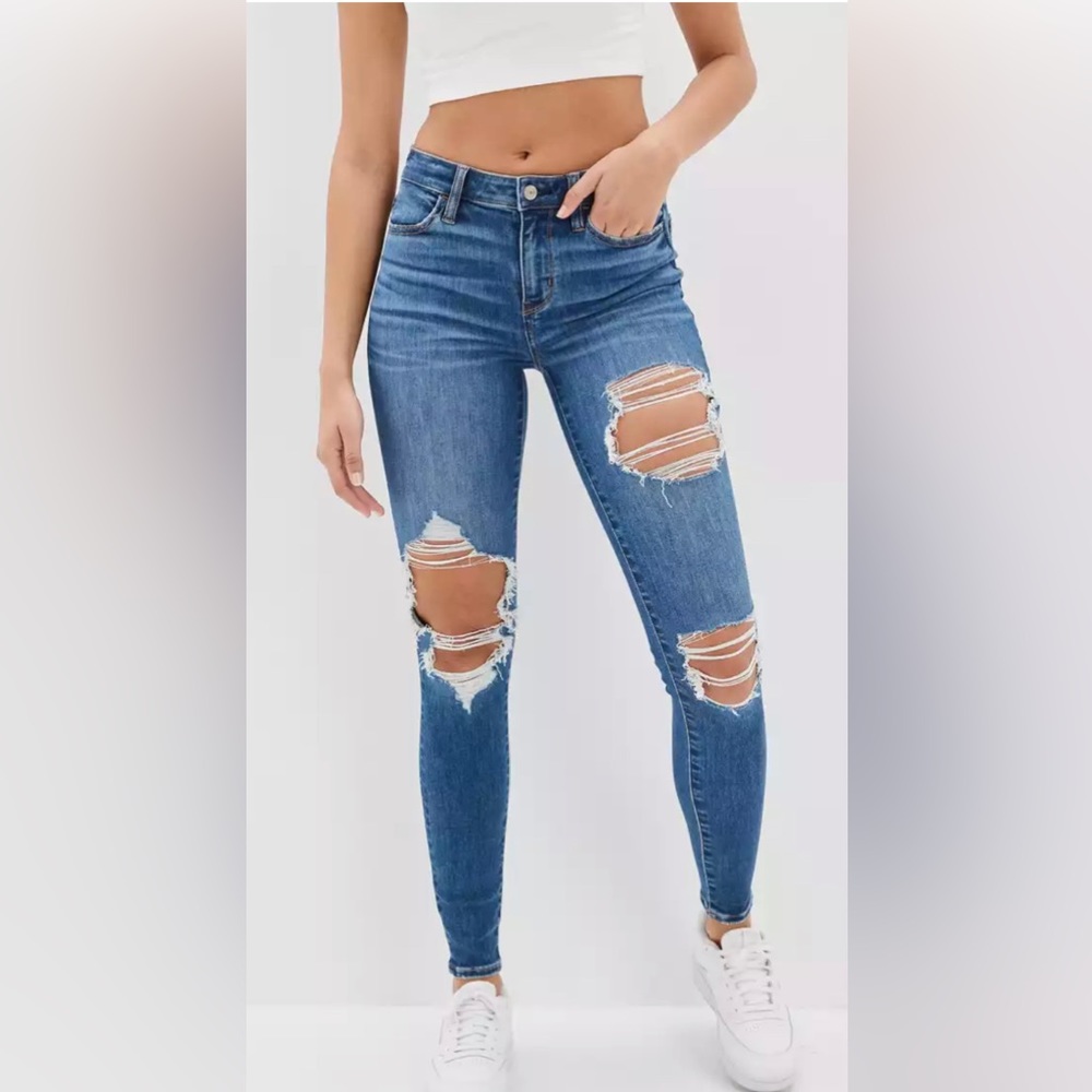 AE Real Good Upcycled Ne(x)t Level Ripped High-Waisted Jegging